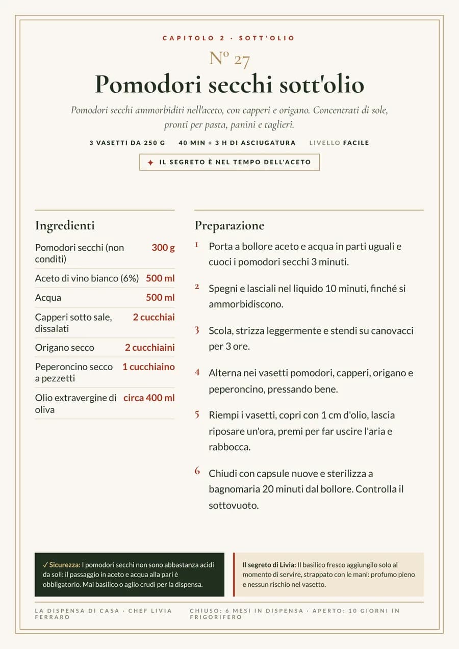 Pomodori secchi sott'olio
